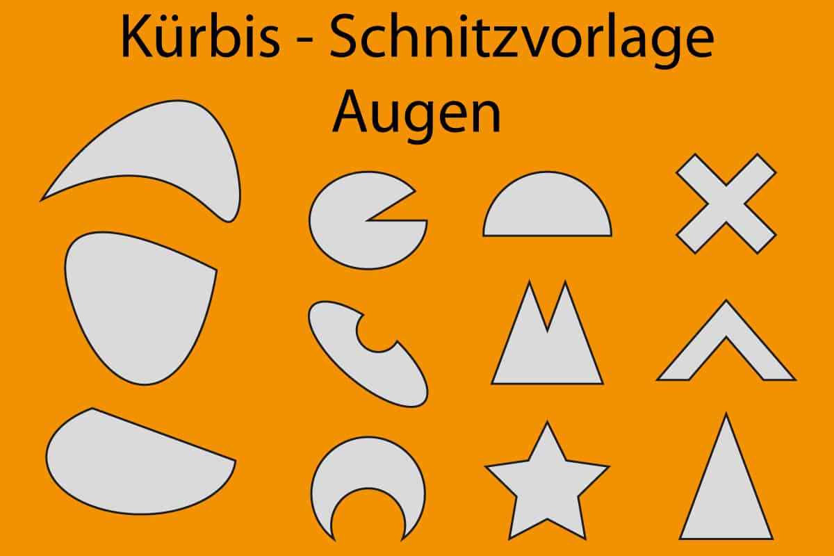 Kürbis Schnitz-Vorlage:  Augen