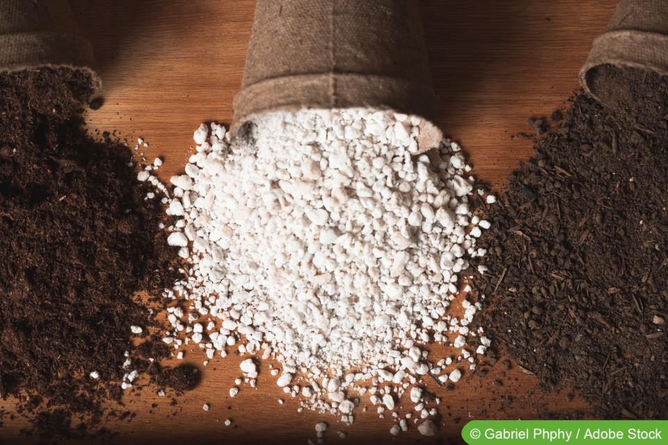 Perlit für Pflanzen und zur Bodenverbesserung
