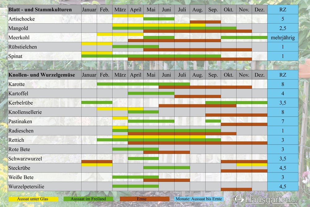 kostenloser Aussaatkalender