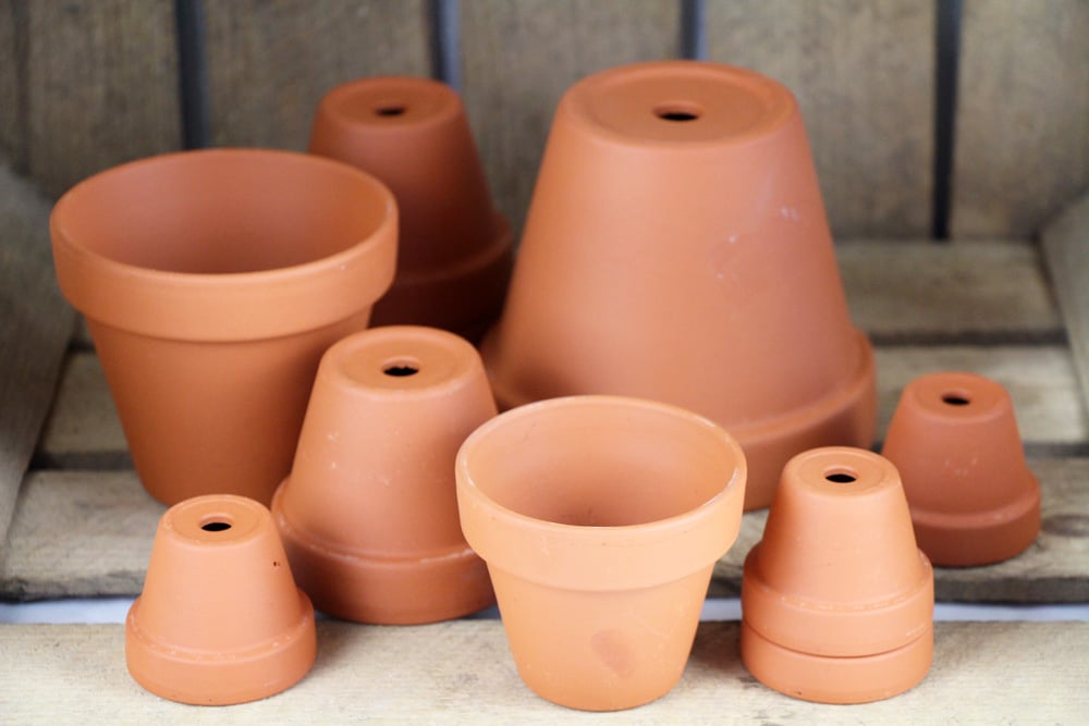 Terracotta-Töpfe