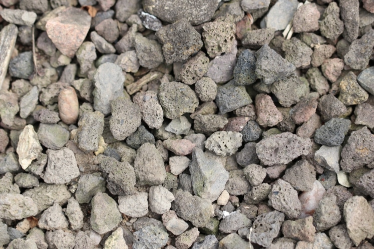 Lavagranulat für Pflanzen Lavasteine im Garten verwenden