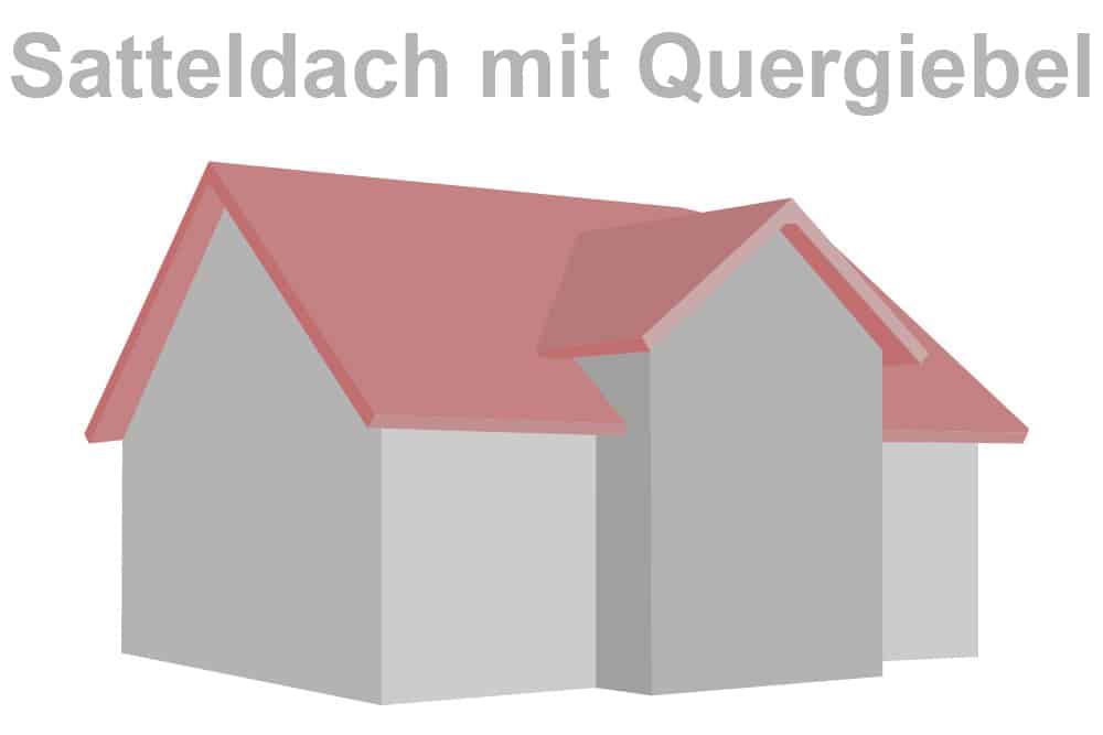 Kreuzdach - Satteldach mit Quergiebel