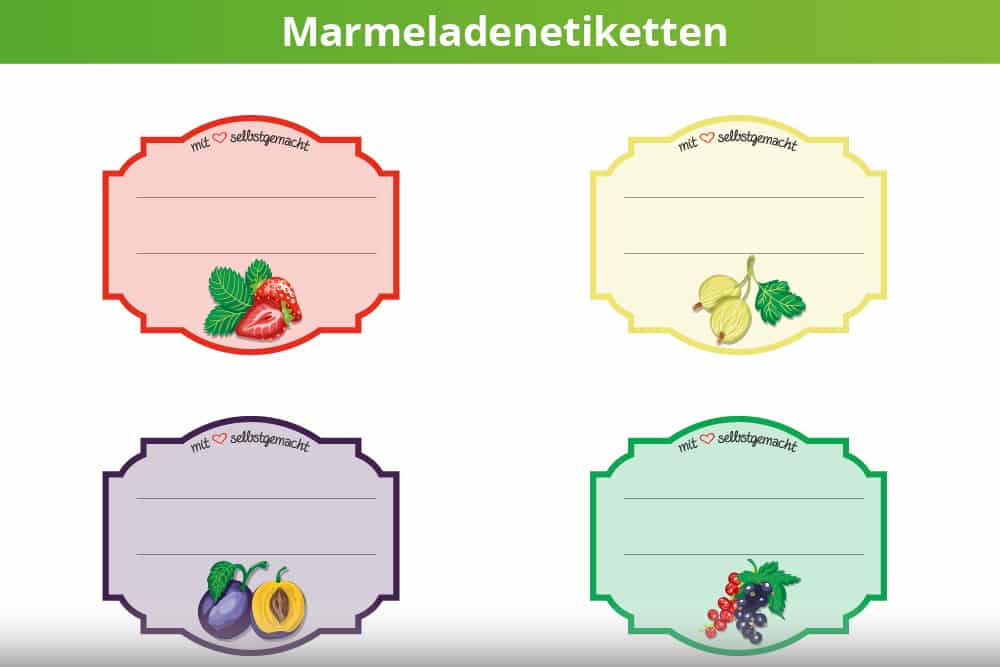 Marmeladenetiketten kostenlos