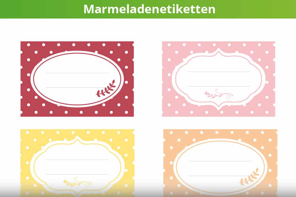 Marmeladenetiketten kostenlos