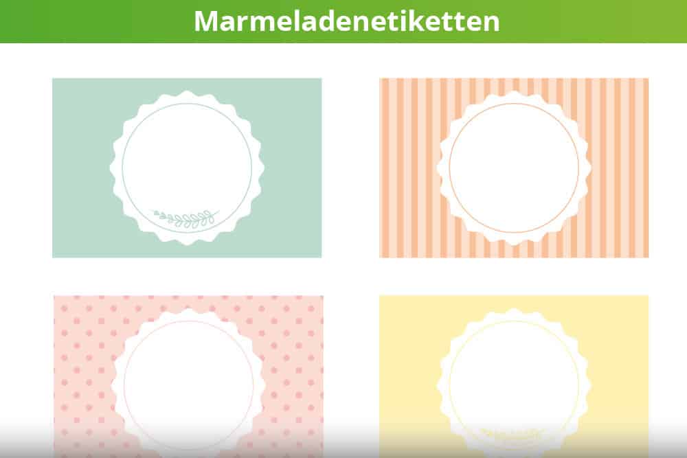 Marmeladenetiketten kostenlos