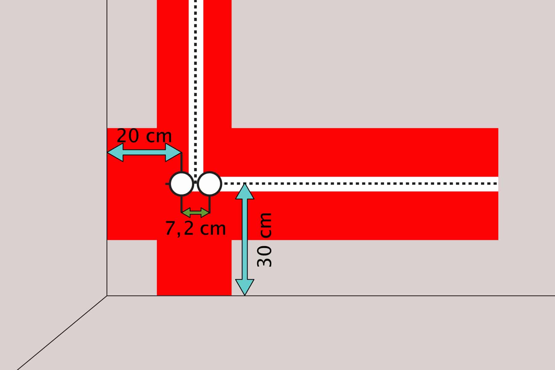 Abstand für steckdosen