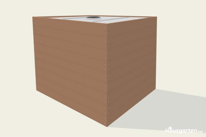 IBC-Container verkleidet mit Holz