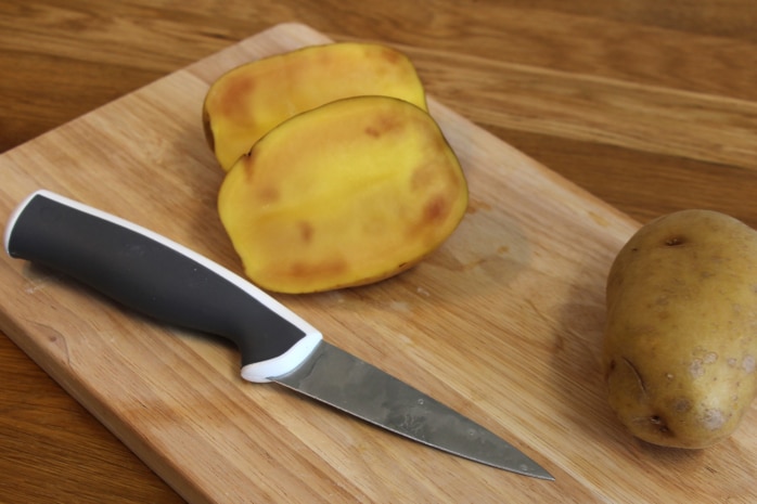 Kartoffel mit Eisenfleckigkeit